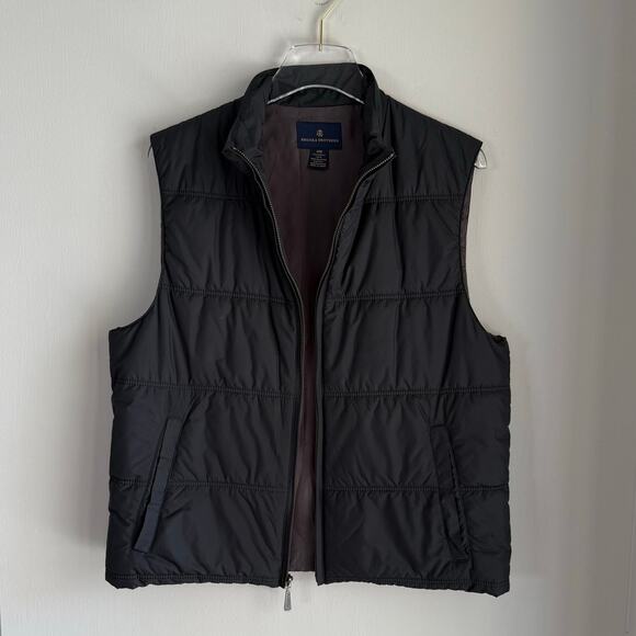Brooks Brothers Quilted Vest Removable Liner Men Size 40R Black Gorpcore Hiking - Picture 9 of 9